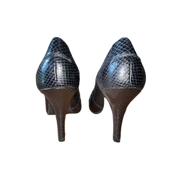 Bronx Claudine Square Toe Y2K W/Buckle Black Leather Heels Womens Size 10 NEW - Picture 5 of 10